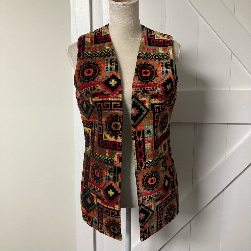 Vintage tapestry 70’s boho Vest